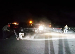 鄂爾多斯機(jī)場夜間冬季低溫?fù)屝薜烂娆F(xiàn)場