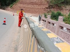 四川資陽雁江區(qū)橋梁防護墻破損立面修補